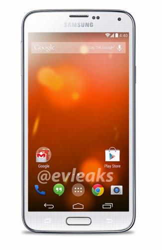Официална фотография на смартфона Galaxy S5 Google Play Edition