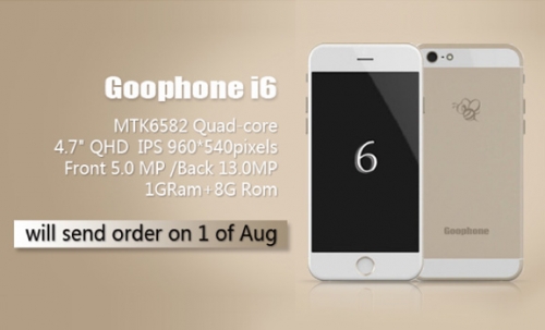 И Goophone представи на пазара имитация на iPhone 6