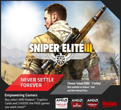 AMD добави в бонусната си програма Never Settle Forever снайперисткия екшън Sniper Elite 3