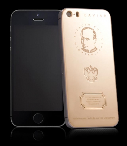 Италиански златен iPhone 5s с лика на Путин