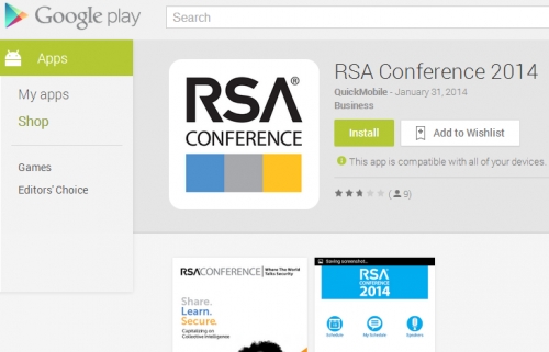 Специалното приложение за RSA 2014 излагало ползващите го на риск