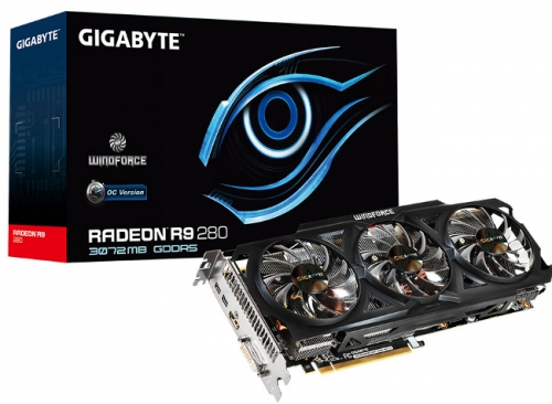 Gigabyte представи овърклокнатия видеоускорител Radeon R9 280 WindForce OC
