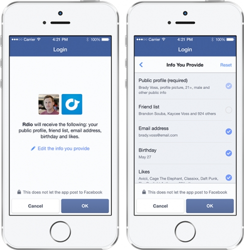 Facebook позволиха използването на приложения без разрешаване на достъп до личните ни данни