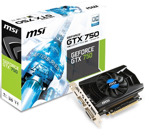 MSI предлага овърклокнат вариант на адаптера GeForce GTX 750 с 2 GB GDDR5 видеопамет