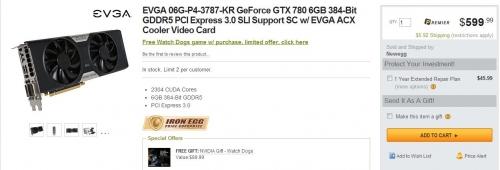Видеокартата EVGA GeForce GTX 780 Superclocked ACX с 6GB GDDR5 видеопамет беше пусната в продажба
