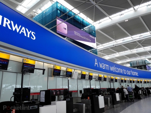 Рекламната кампания на Samsung на „Хийтроу“ се оказа доста по-скромна