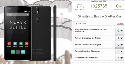 OnePlus раздава 150 покани за купуване на OnePlus One