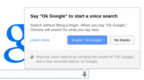 Опцията „OK Google“ в Chrome вече е достъпна за всички