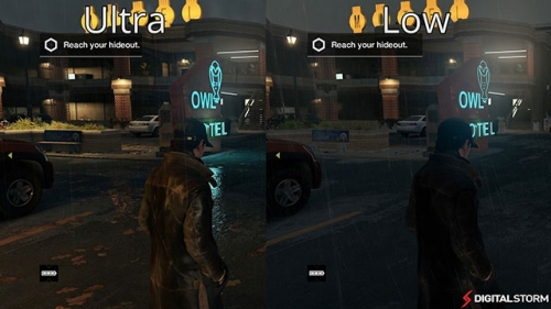 Видео, сравняващо версиите за PC на Watch Dogs при минимални и максимални настройки на графиката