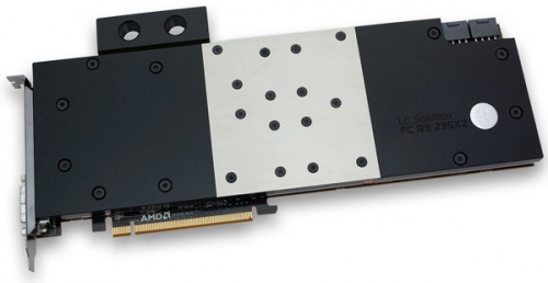 Водният блок с пълно покритие EK Water Blocks EK-FC R9-295X2 е предназначен за 3D-картата AMD Radeon R9 295X2