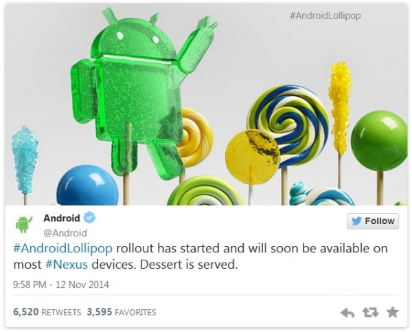 Android 5.0 Lollipop вече е наличен за Nexus устройства