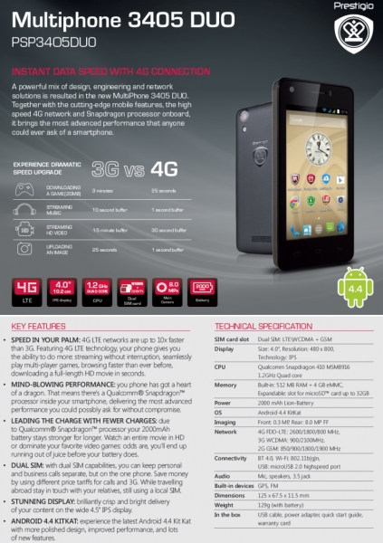 Prestigio представи достъпните си LTE смартфони MultiPhone 3405 Duo и 5454 Duo