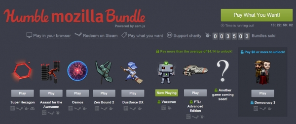 В продължение на две седмици ще има Humble Mozilla Bundle
