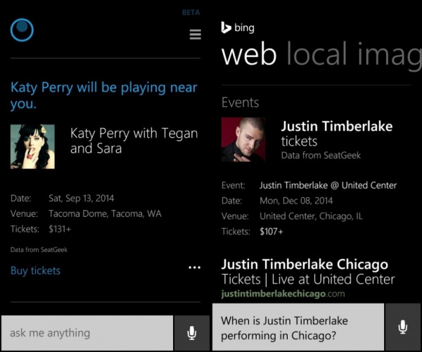 Cortana получава нови функции благодарение на интеграцията на Bing