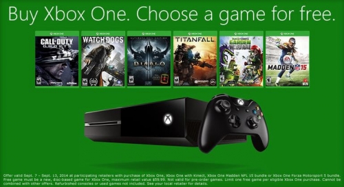 Безплатна игра по избор с покупката на всеки Xbox One