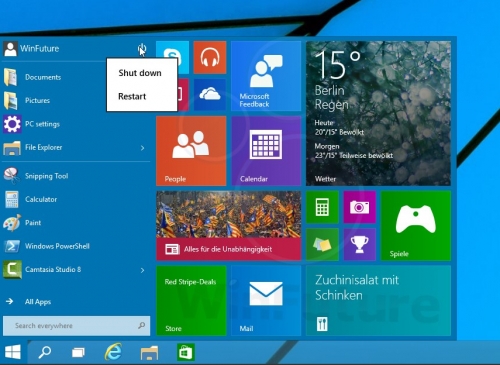 Клип, демонстриращ работата на старт менюто в Windows 9