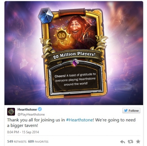 Hearthstone стигна 20 милиона играчи