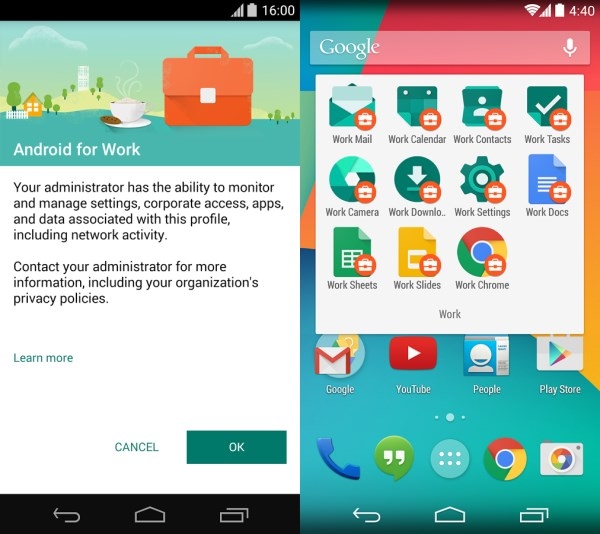 Google разшири поддръжката на Android for Work за по-стари устройства
