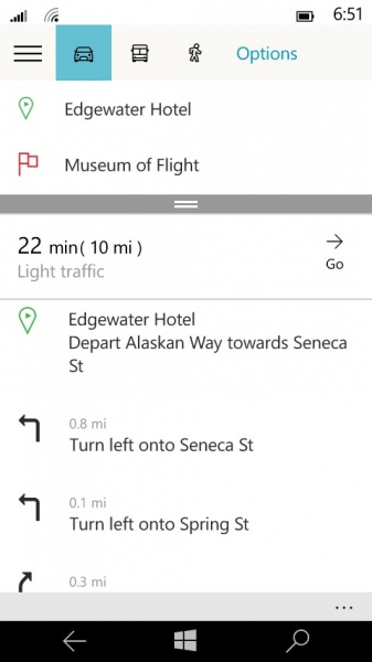 Microsoft пусна новото си приложение Maps в мобилната версия на Windows 10 Preview