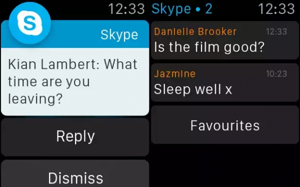 Skype за iPhone получи обновление за Apple Watch