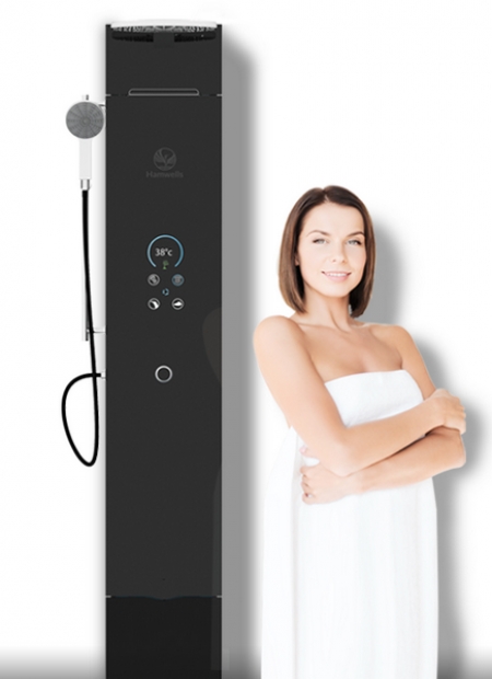 Приставката за душ Hamwells e-Shower икономисва до 90% от водата чрез рециклиране