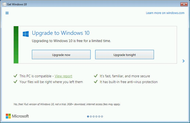 В ОС Windows 7 и 8 се появиха нови варианти за обновяване до Windows 10: „сега“ или „през нощта“