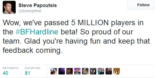 В бетата на Battlefield: Hardline вече участват над 5 млн. играчи