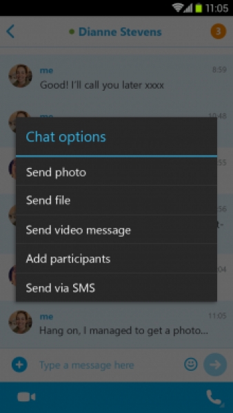 Skype за Android вече поддържа офлайн споделяне на снимки