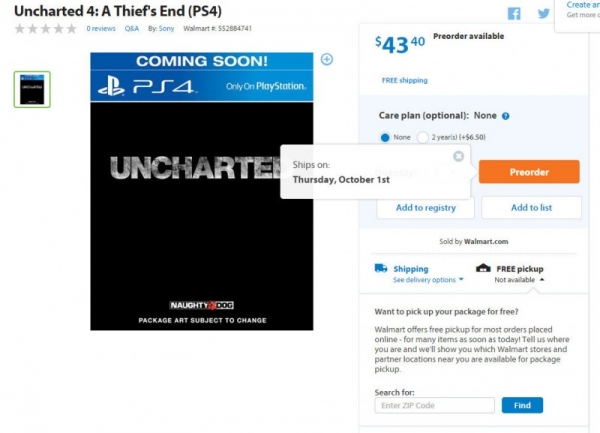 Uncharted 4 насрочена за октомври тази година?