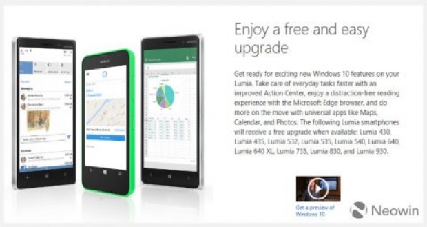Списък на смартфоните Lumia, които ще се обновят до Windows 10 Mobile
