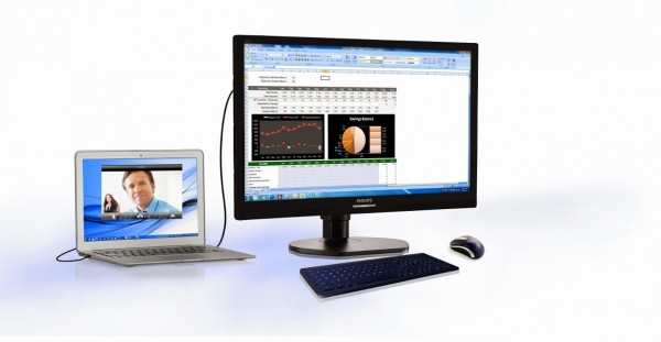 Новият Philips USB Docking Monitor предлага смислена простота на използване