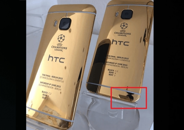 HTC показа 24-каратов One M9, ползвайки снимка, направена с iPhone