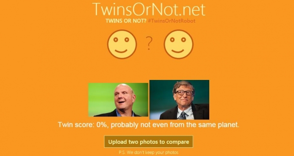 Microsoft стартира онлайн-услугата TwinsOrNot за намиране на прилики между хората