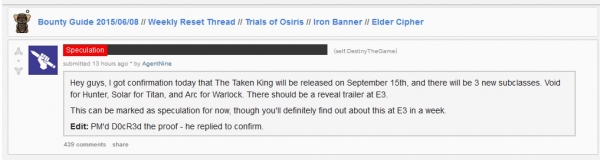 Експанжънът Destiny: The Taken King идва на 15 септември