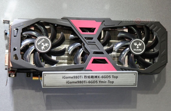 Colorful показа видеоадаптера GeForce GTX 980 Ti iGame-Ymir TOP