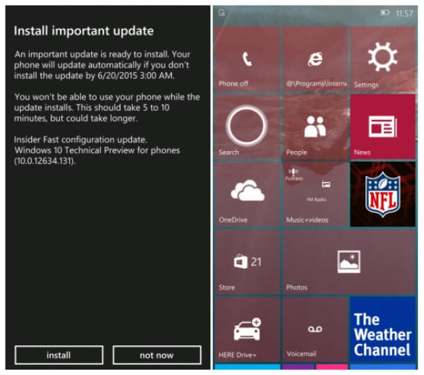 Излезе версия 10136 на Windows 10 Mobile