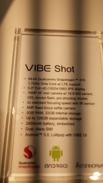 Lenovo Vibe Shot – 16МР смартфон, който изглежда като фотоапарат