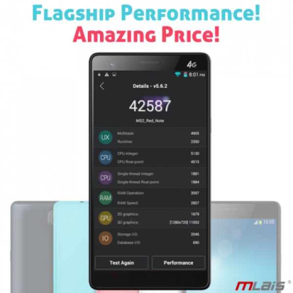 Mlais M52 Red Note изпревари Xiaomi Mi4 в AnTuTu тестовете