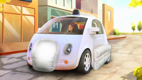 Google поставя въздушни възглавници от външната страна на автономните си автомобили