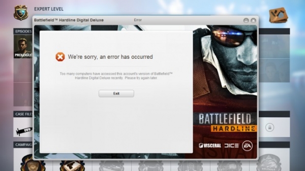 Скрит DRM механизъм в Battlefield: Hardline заключва акаунта ви