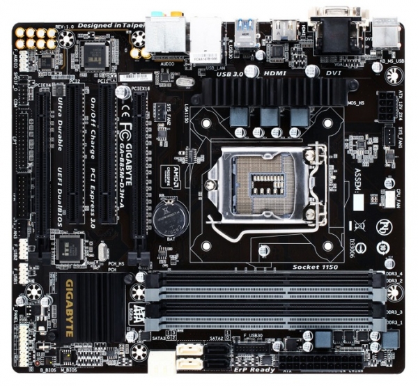 Gigabyte Technology представи дънната платка GA-B85M-D3H-A