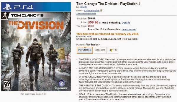 The Division ще излезе на 28 февруари 2016 г.?