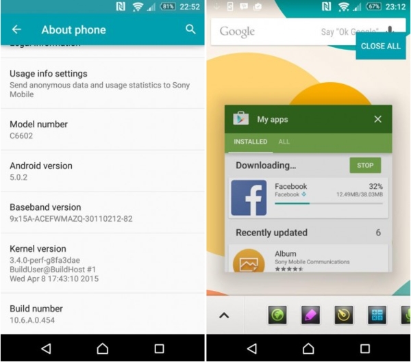 Sony ъпдейтва до Android Lollipop линиите Xperia Z и Z1