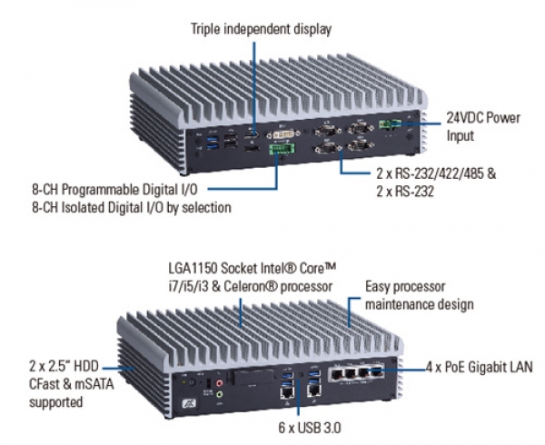 Axiomtek eBOX671-885-FL: компютър за системите с машинно зрение