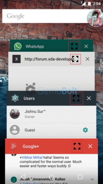 В Android M е открит режим за разделяне на екрана