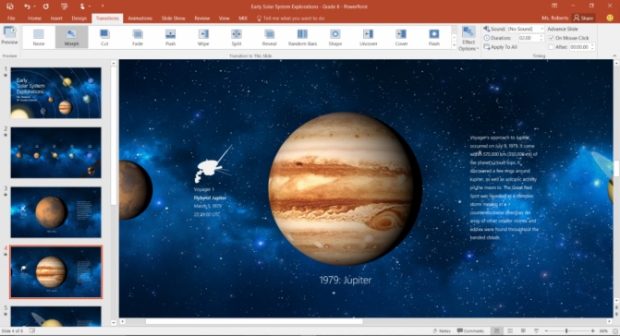 Microsoft подобри PowerPoint с помощта на новите функции Designer и Morph