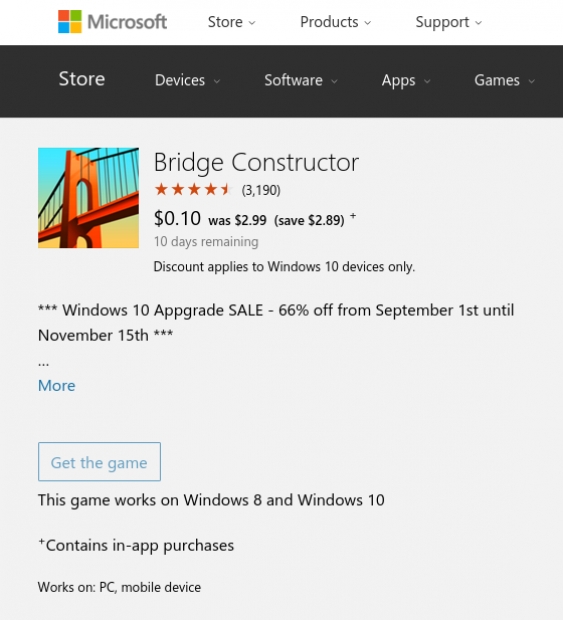 Тотална разпродажба в Windows Store на игри и приложения с цена <img width=