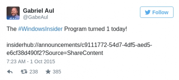 Програмата Windows Insider навърши една година