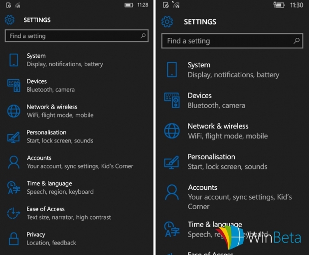Windows 10 Mobile също има възможност за ръчно мащабиране на екрана